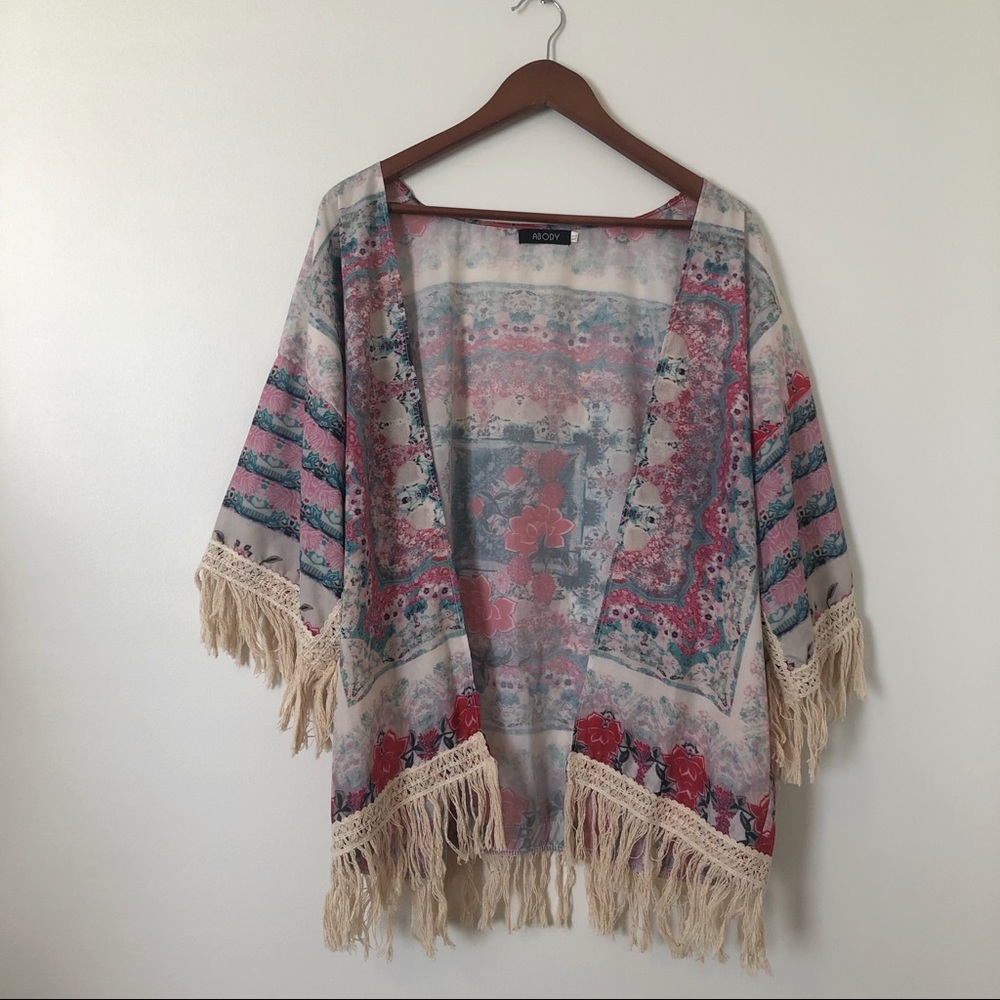{ abody } • printed kimono